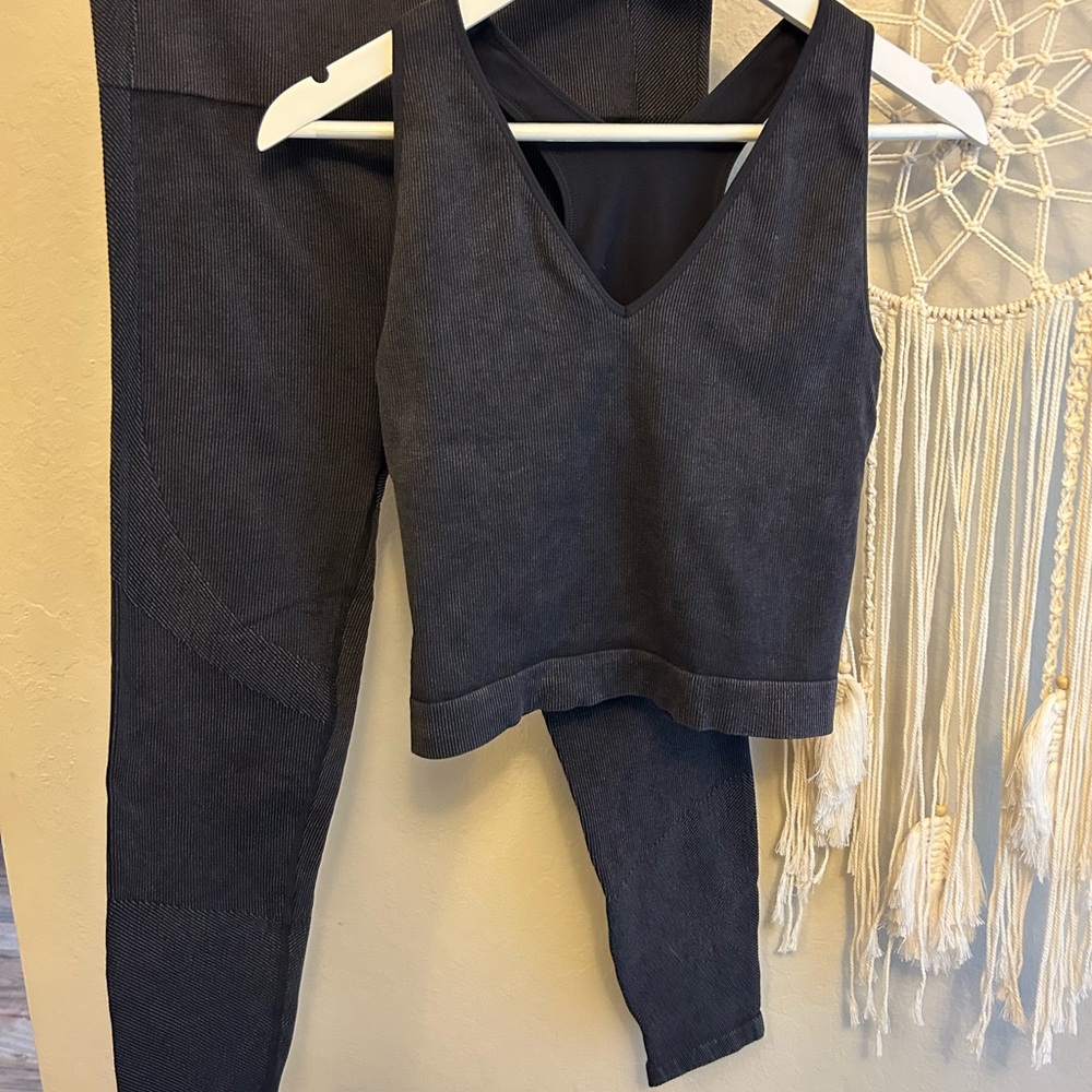 JoyLab Black Leggings and Top Set